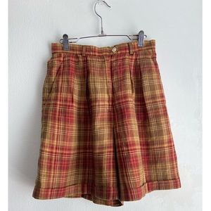 Plaid High Waisted Shorts